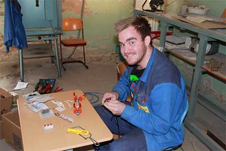 Pascal bei der Arbeit